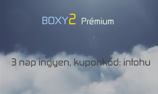 3 napig érvényes BOXY2 prémium kuponkód az INTO.HU-tól!