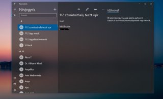 Windows 10 Project Neon a kapcsolatok alkalmazásban
